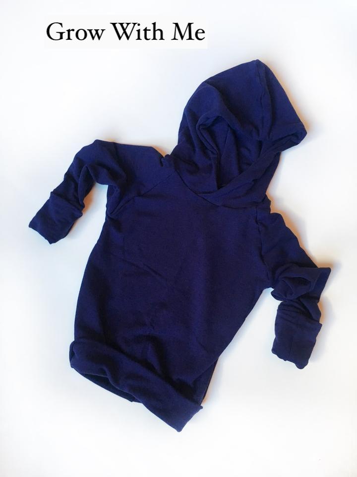 Cobalt Scratch Hoodie, Grow-With-Me