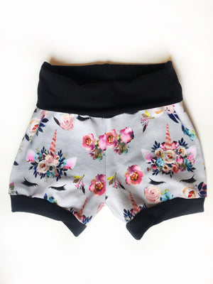 Unicorn Floral Shorties - RTS